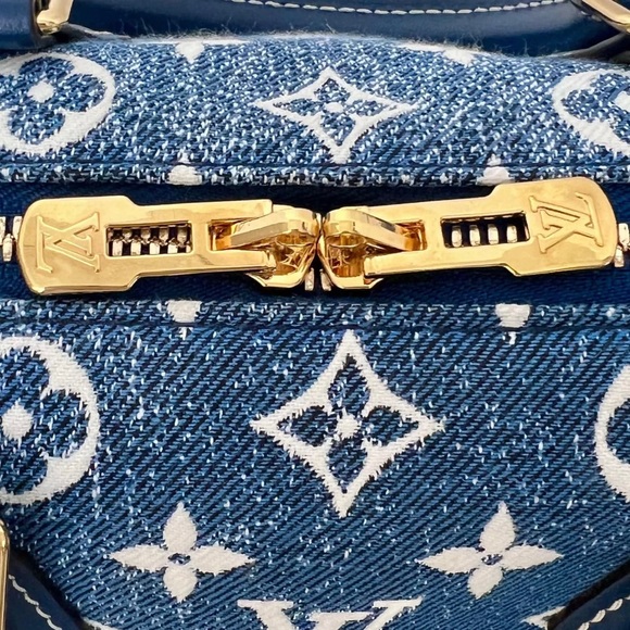 Louis Vuitton Monogram Denim Speedy Bandouliere 25 - Picture 7 of 9